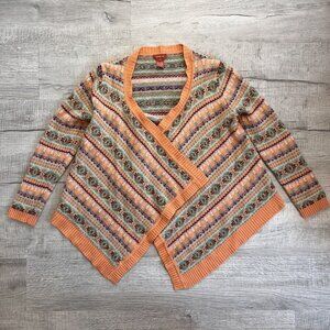 Sundance Orange and Green Patterned Cardigan